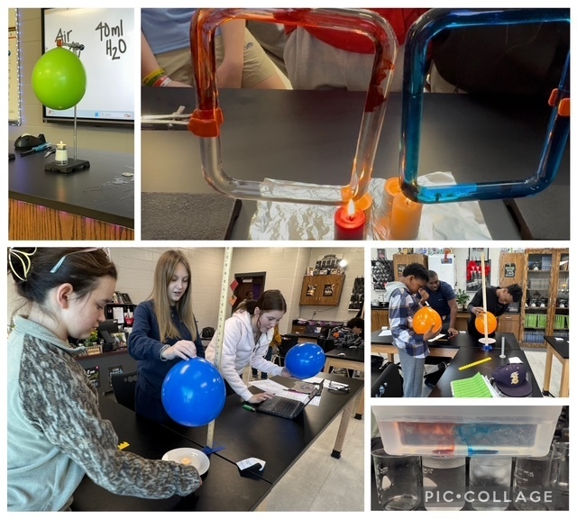 8th graders collaborating on their heat and energy STEM project 