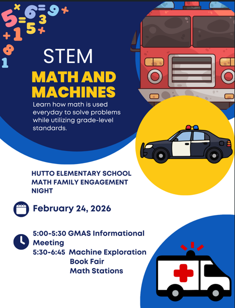 This image contains information about out STEM MATH night.