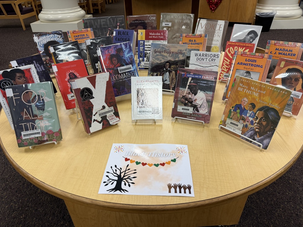 BHS Media Center books honoring Black History Month