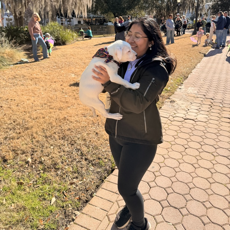 Anchor members Gambler Dollar, Angelica DeJesus, Angelina Gomez-Roman and Anna Carnes helped walk Humae Society dogs in the Barkus Parade to encourage people to adopt.