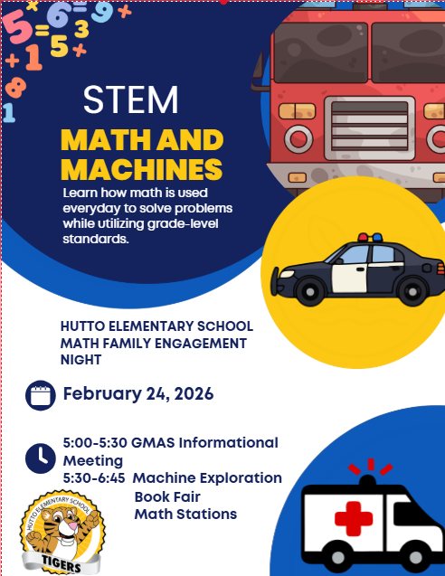 This image contains info about our STEM Math night.
