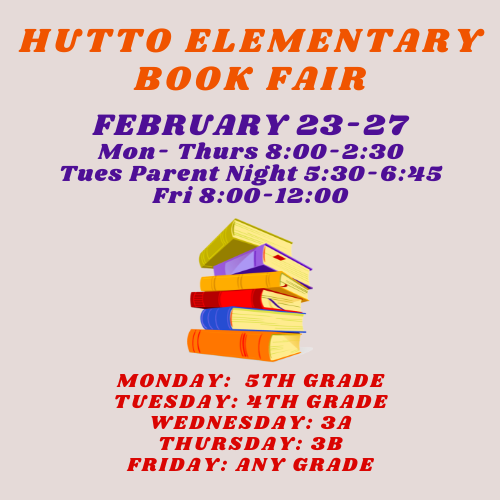 This image contains information about the upcoming book fair.