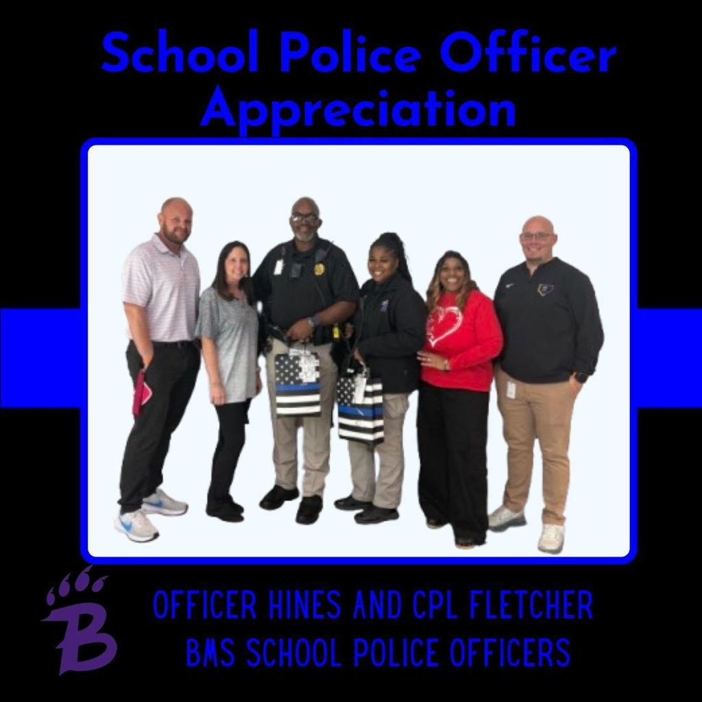 BMS Administration present Officer Hines and CPL Fletcher with their Appreciation Gifts. 