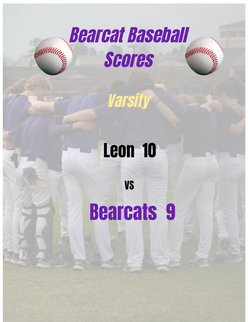 Score from Fridays baseball game.