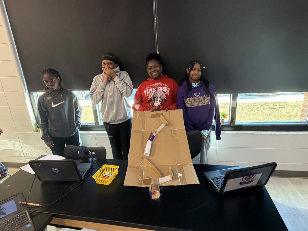 Mr. Perry's ELT students with a marble run. 