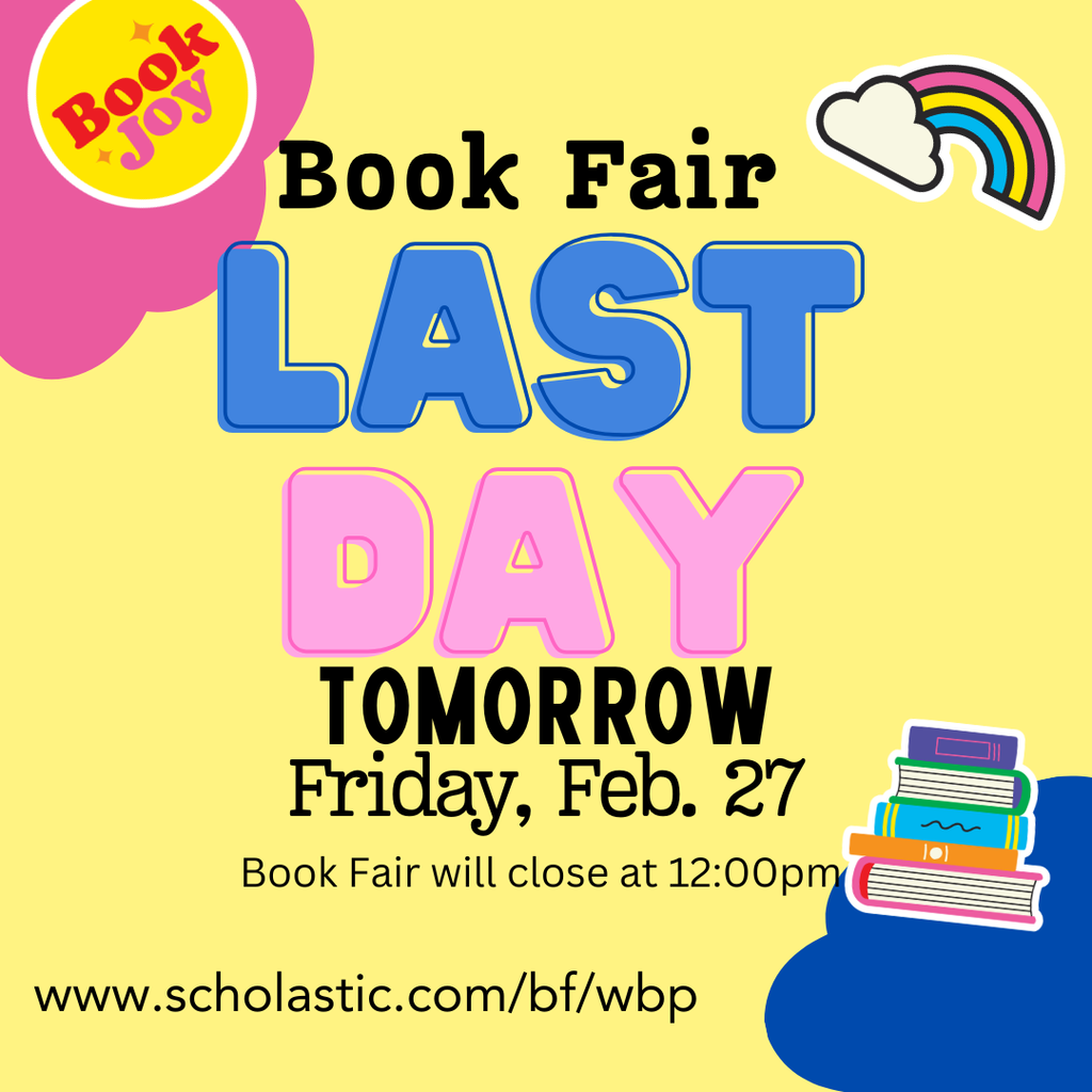 Last Day for Book Fair tomorrow