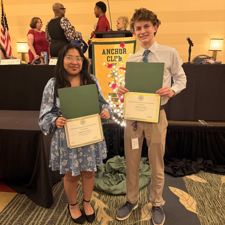 Scholarship winners- Angelica DeJesus and Mitchell Carter 