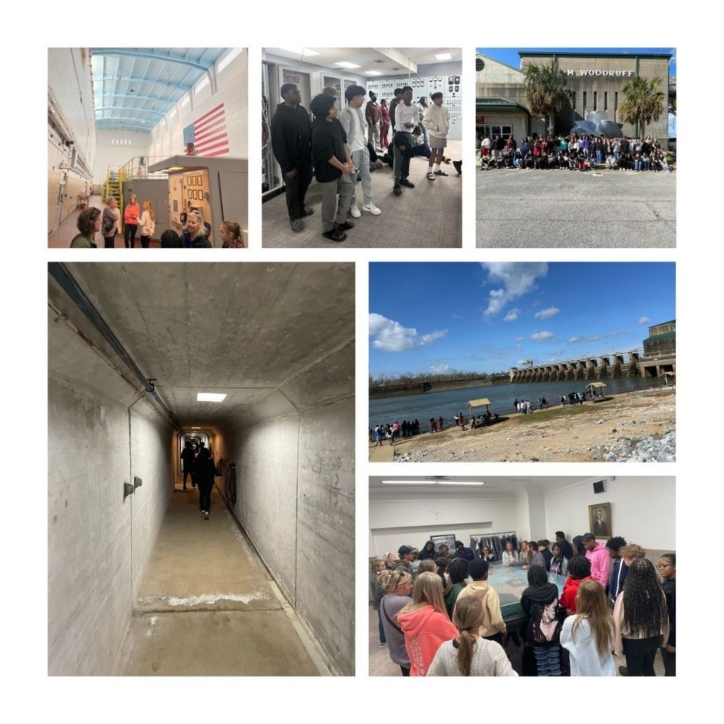 Students from 8.1 tour different places of the Woodrif Dam