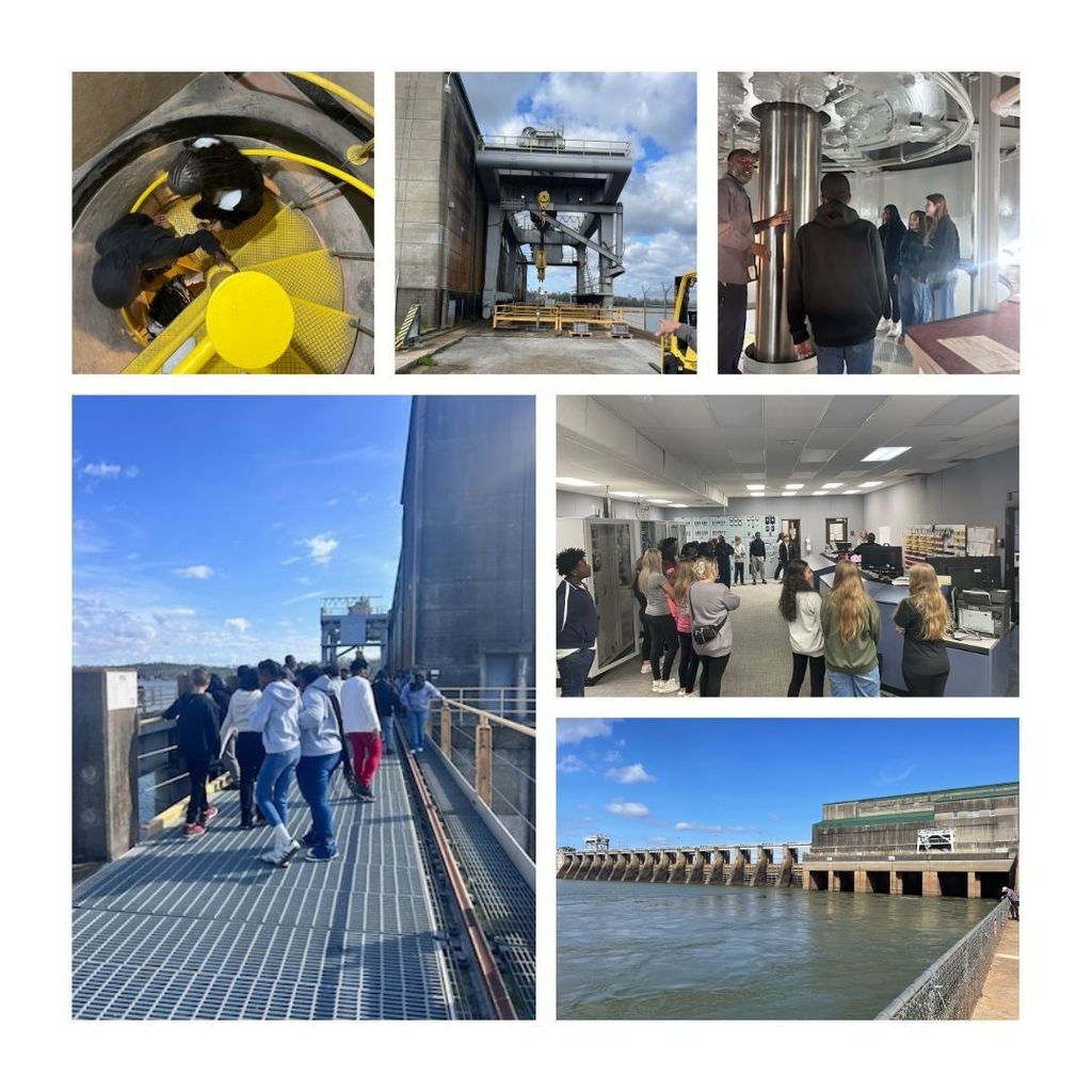 Students from 8.1 tour different places of the Woodrif Dam