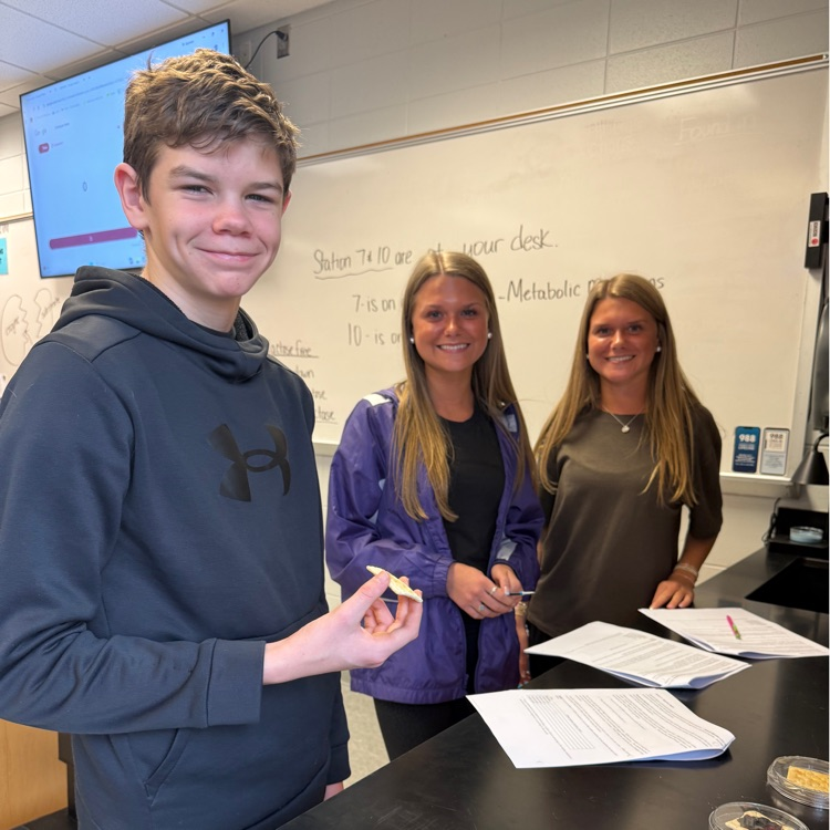 Biology students got hands on experience with enzymes last week. Students even got the opportunity to taste test a few items!