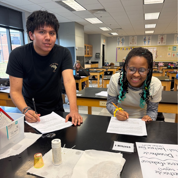 Biology students got hands on experience with enzymes last week. Students even got the opportunity to taste test a few items!