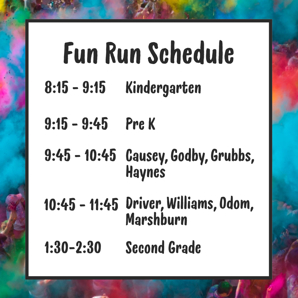 Fun Run Schedule