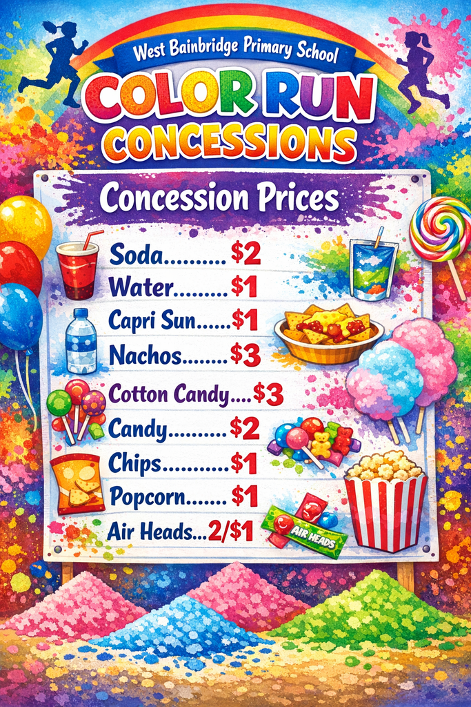 Fun Run Concession Prices