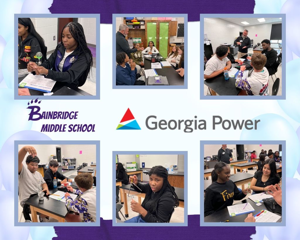 Students in 8th grade learned about energy transfer with a Ga Power visit.