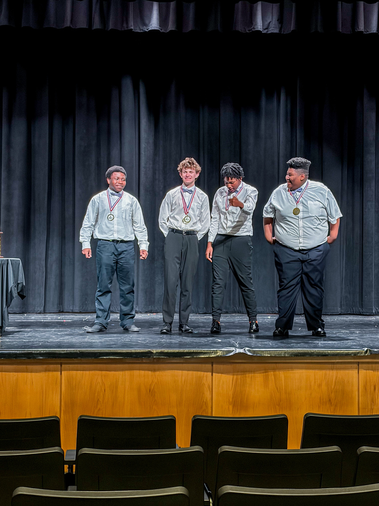 1st Place Winners for Boys Quartet - JaQuan Bradshaw, Mitchell Carter, Jakheem Davis, Kelson Simmons