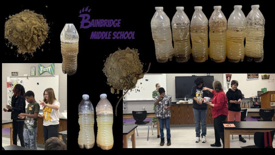Mr. Perry's class and their soil and water samples.