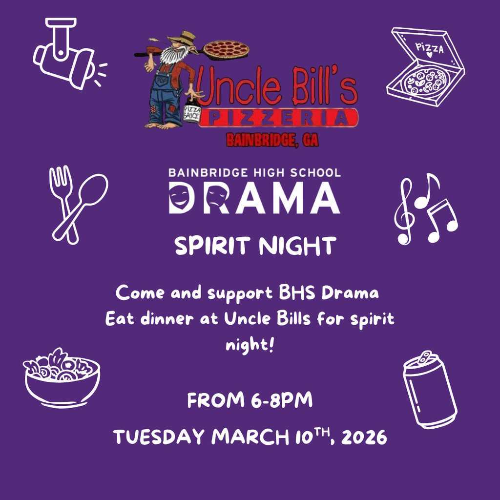BHS Drama Club Spirit Night @ Uncle Bills 3/10 from 6-8pm