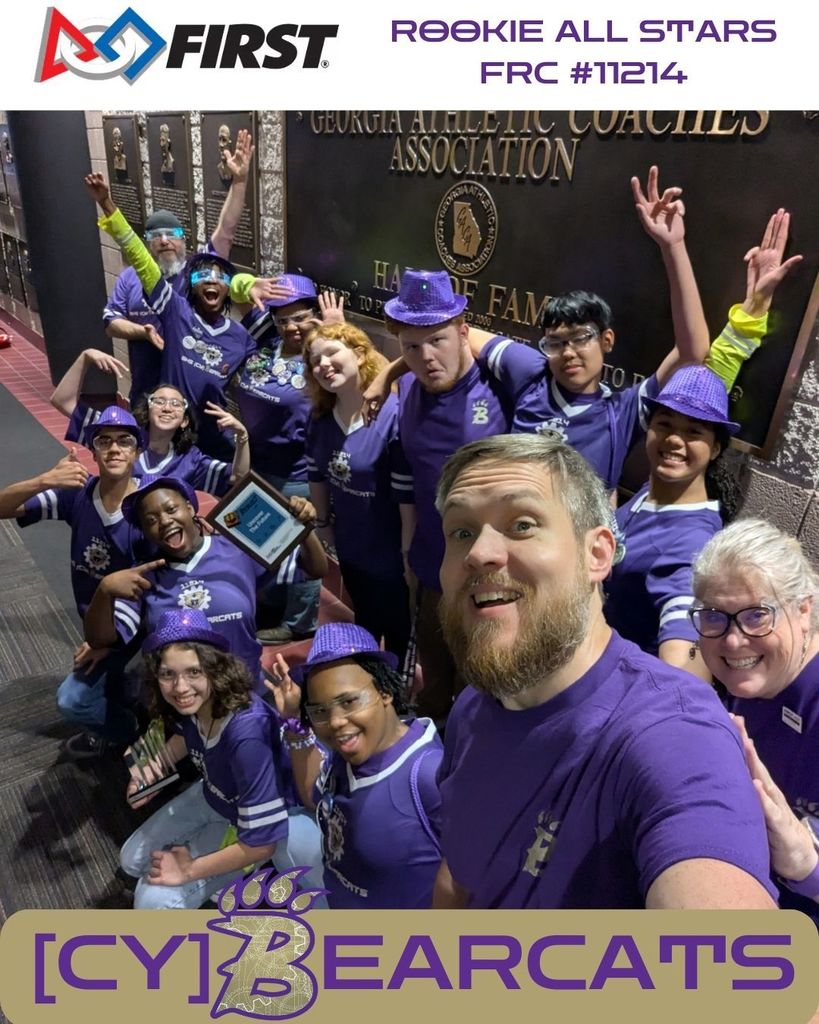 [CY]BEARCATS ROBOTICS team 11214  Celebrates after winning Rookie All Star Award on Saturday!