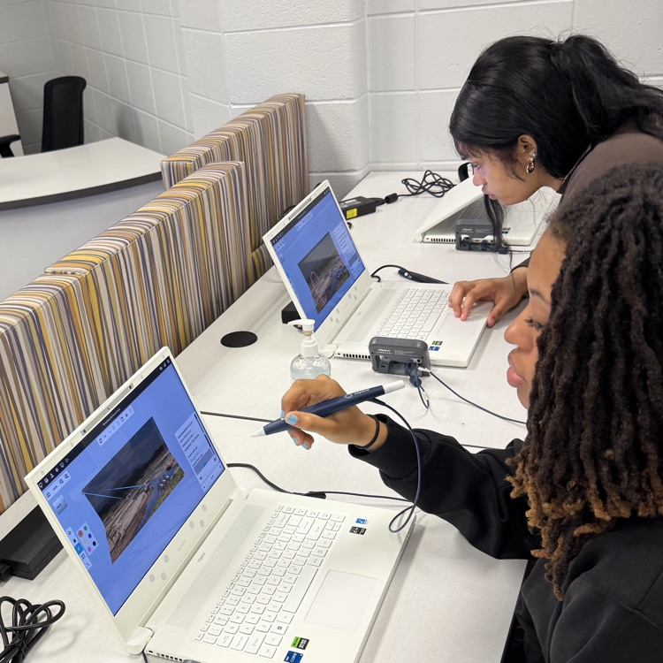 Students in Mrs. McDonald's Environmental Science classes used the Z-Space computers to interact with food chains, as well as bioaccumulation and biomagnification scenarios.