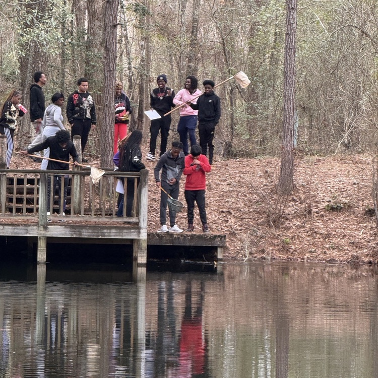 Mrs. McDonald's Environmental Science students investigated various chemical and physical properties of the pond on campus. 
