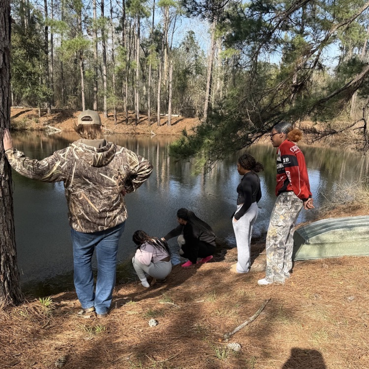 Mrs. McDonald's Environmental Science students investigated various chemical and physical properties of the pond on campus. 
