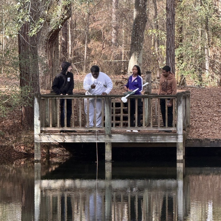 Mrs. McDonald's Environmental Science students investigated various chemical and physical properties of the pond on campus. 