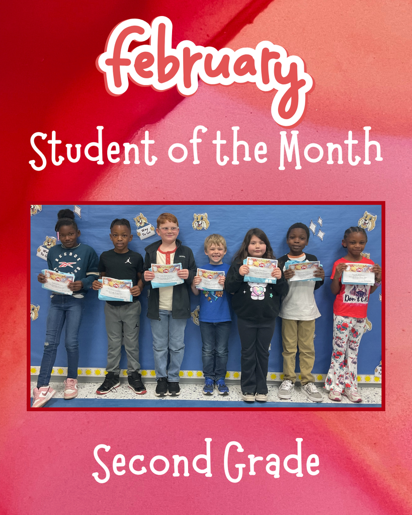 Second grade student of the month