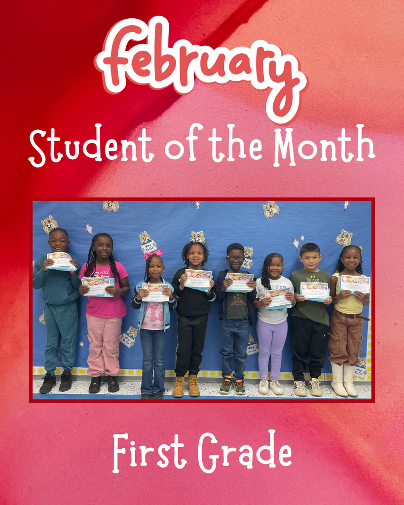 First grade student of the month