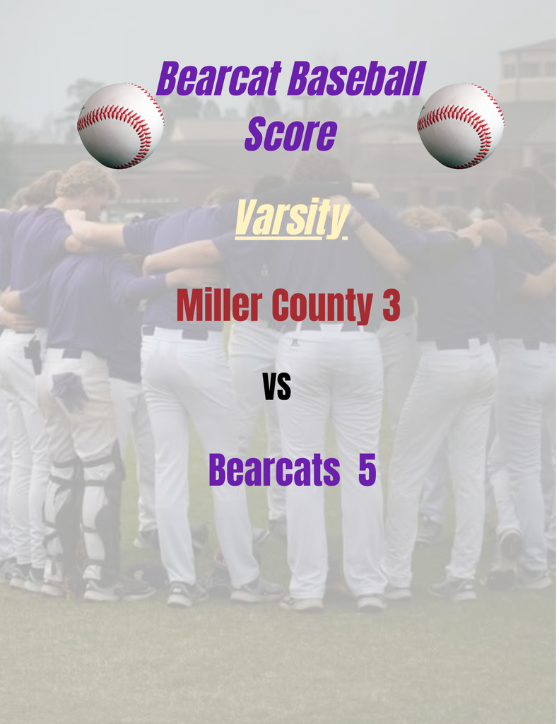 The Bearcats kept the momentum rolling with a 5–3 victory over Miller County, stretching their winning streak to five straight games!
