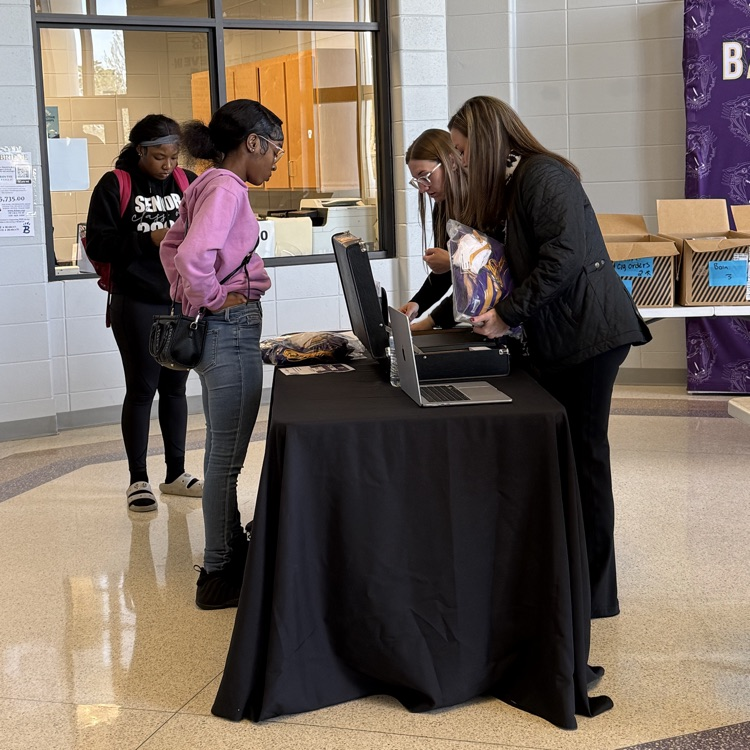Seniors picked up the caps and gowns today