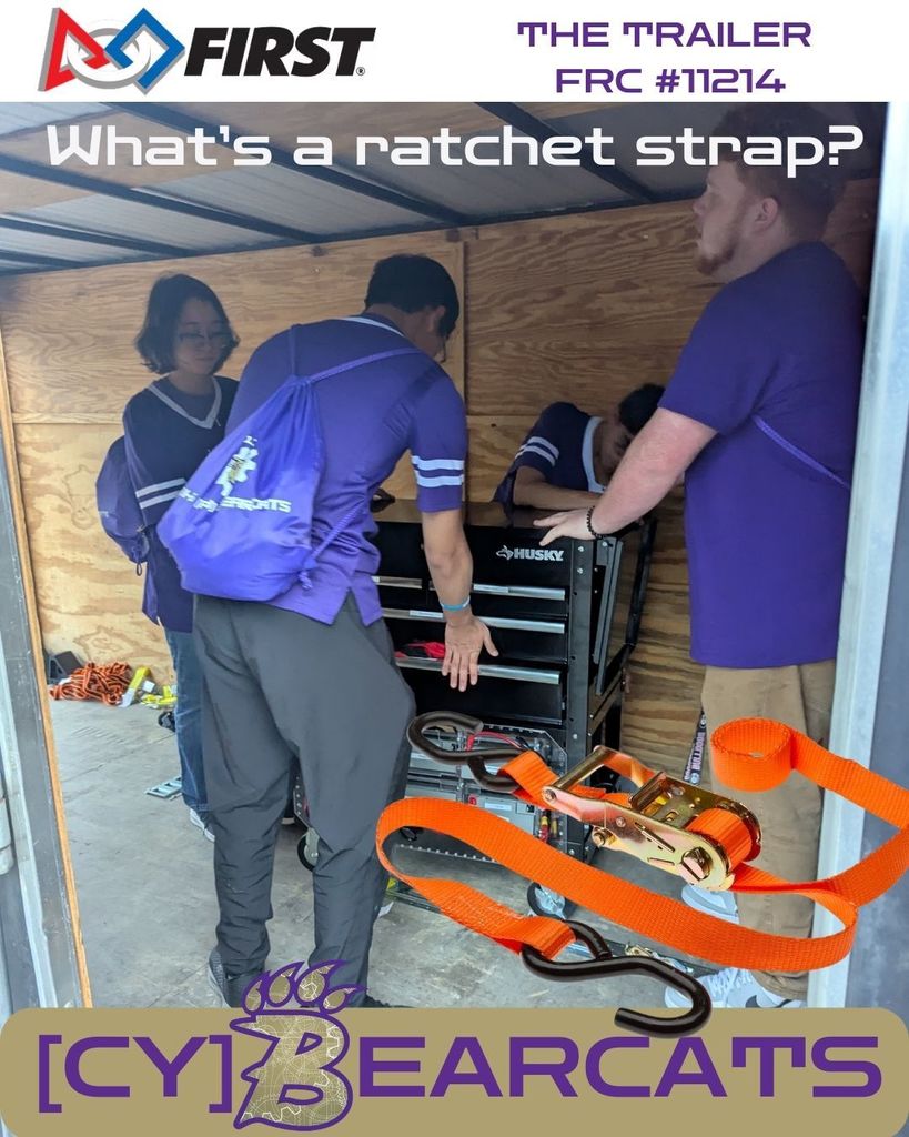 Loading the Battery Cart and Toolbox in our trailer before competition and struggling with those pesky ratchet straps