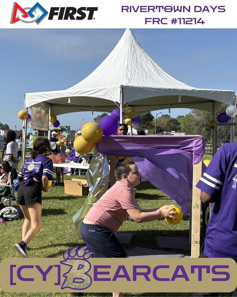Rivertown Days catching balls from the robot to score KitKat bars