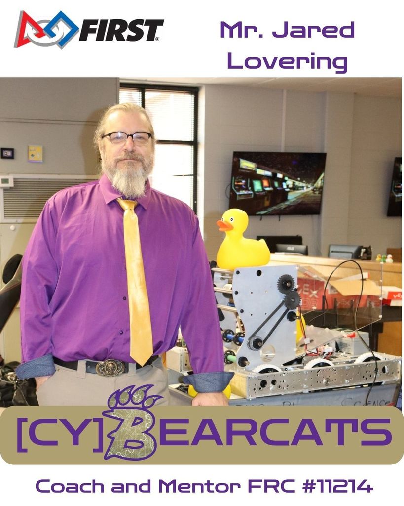 Thank you, Mr Jared Lovering, our coach and mentor for coding our robot.