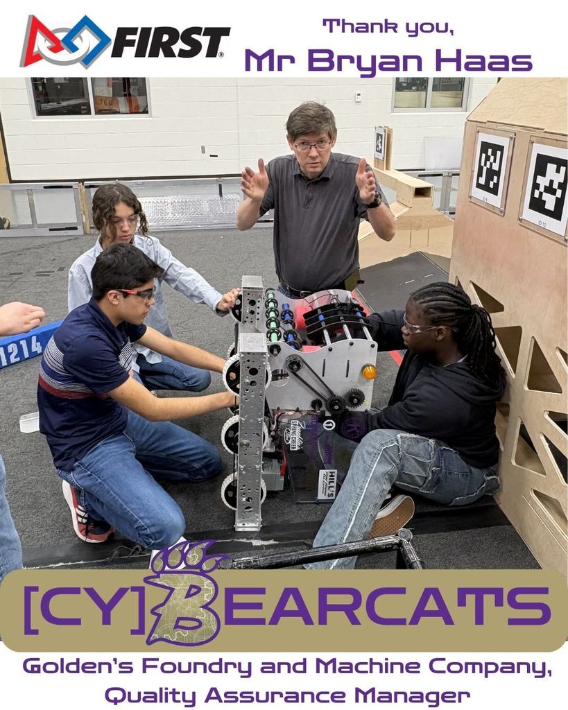 Thank you, Mr Byran Haas for helping us with our redesign and improvements before the Albany Competition