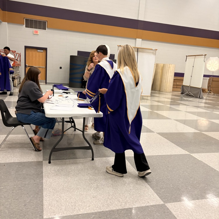 Seniors took their cap and gown pictures today- graduation is getting closer. 