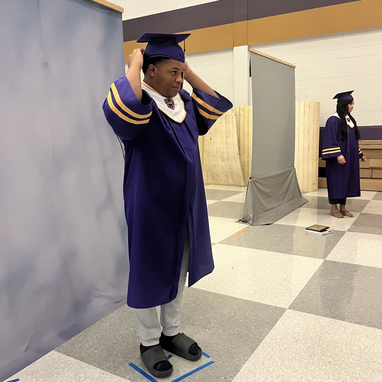 Seniors took their cap and gown pictures today- graduation is getting closer. 