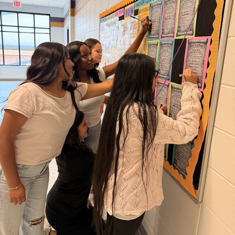 Stop by the bulletin board upstairs on the English wing to signs the Spring Break pledge promising to make good choices over the break. 
