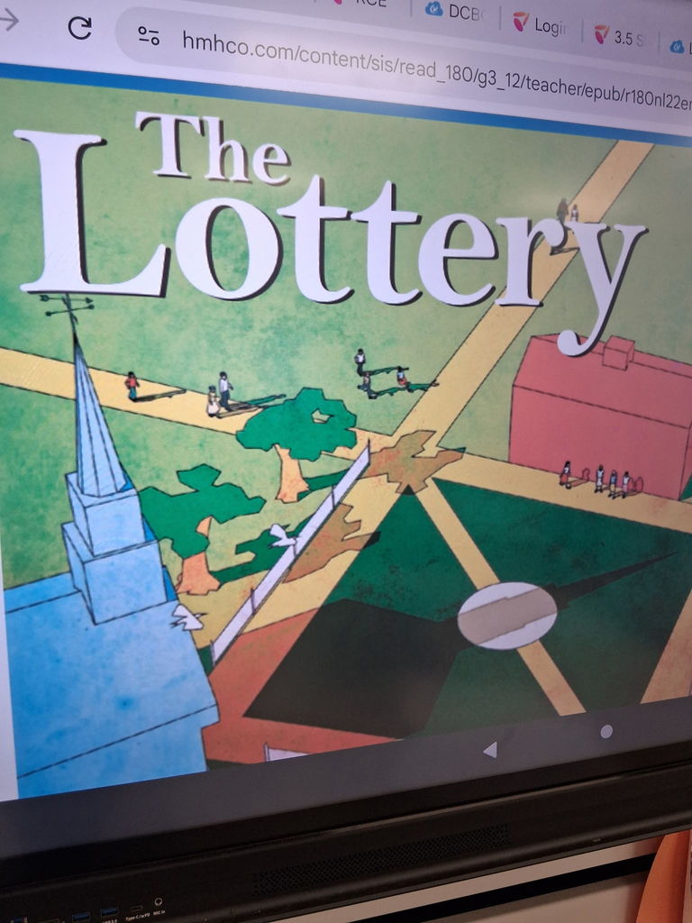 Shirley Jackson's The Lottery book. 