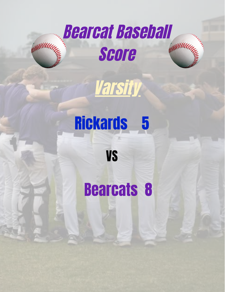 The Bearcats secure an 8–5 victory over Rickards, boosting their record to 8–9 as they build momentum.