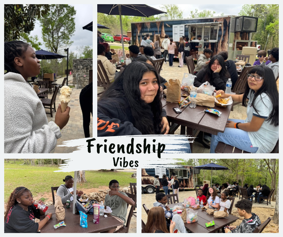 Pod 8.2 enjoying lunch and friendship. 