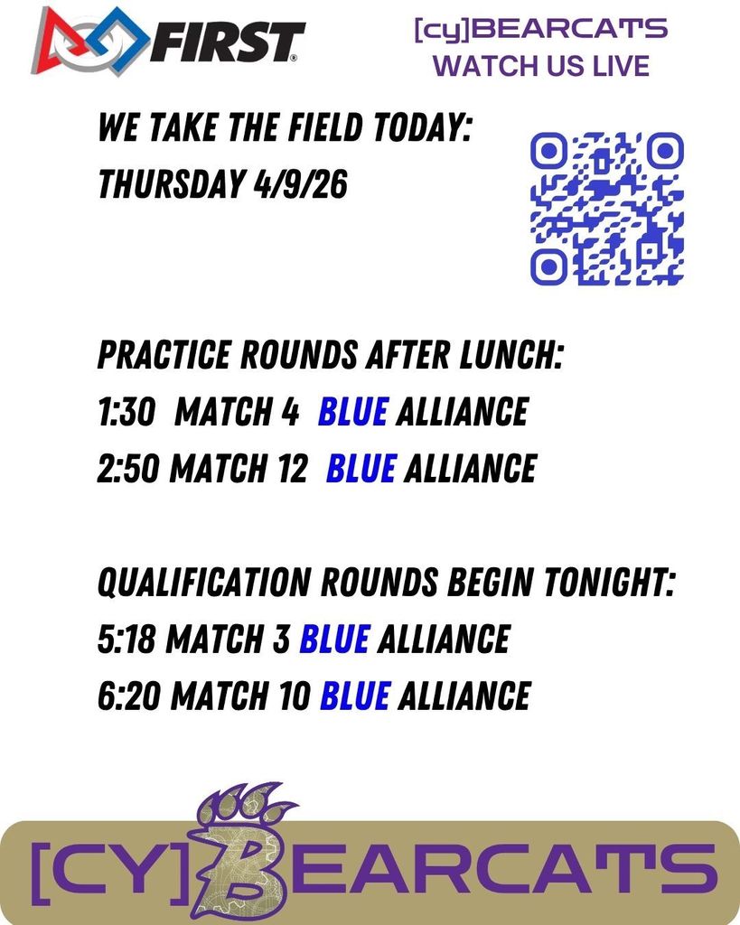 Thursday schedule and live link QR Code