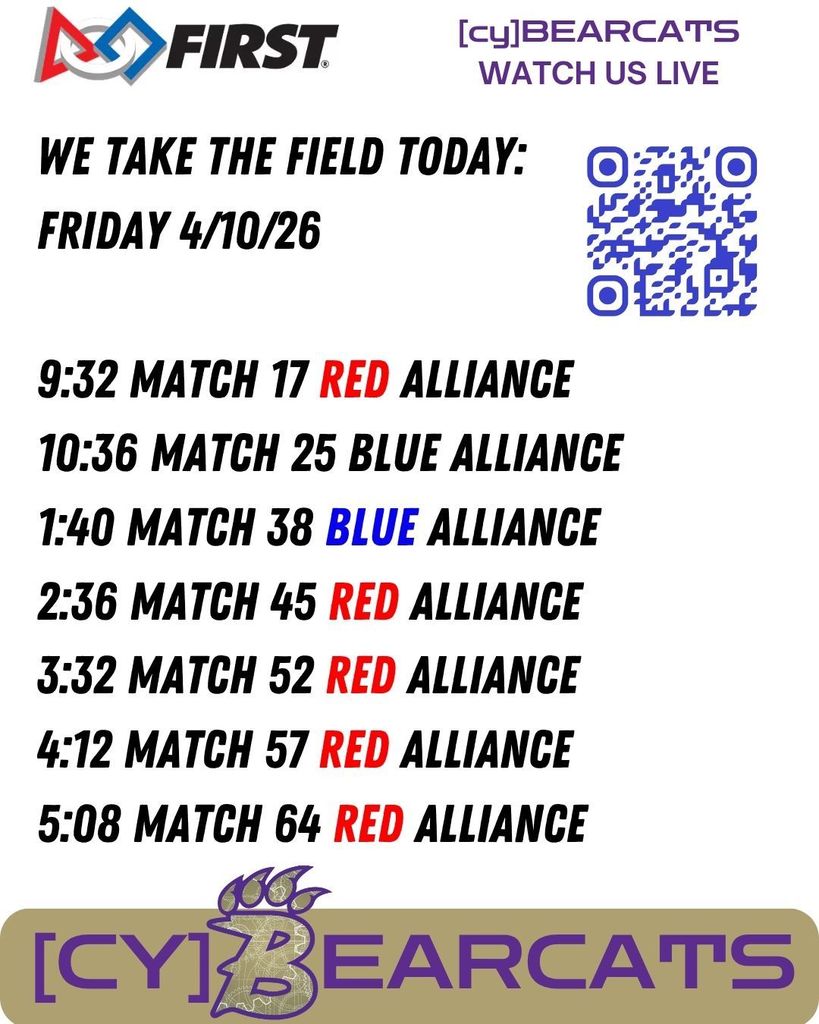 Friday schedule and live link QR Code