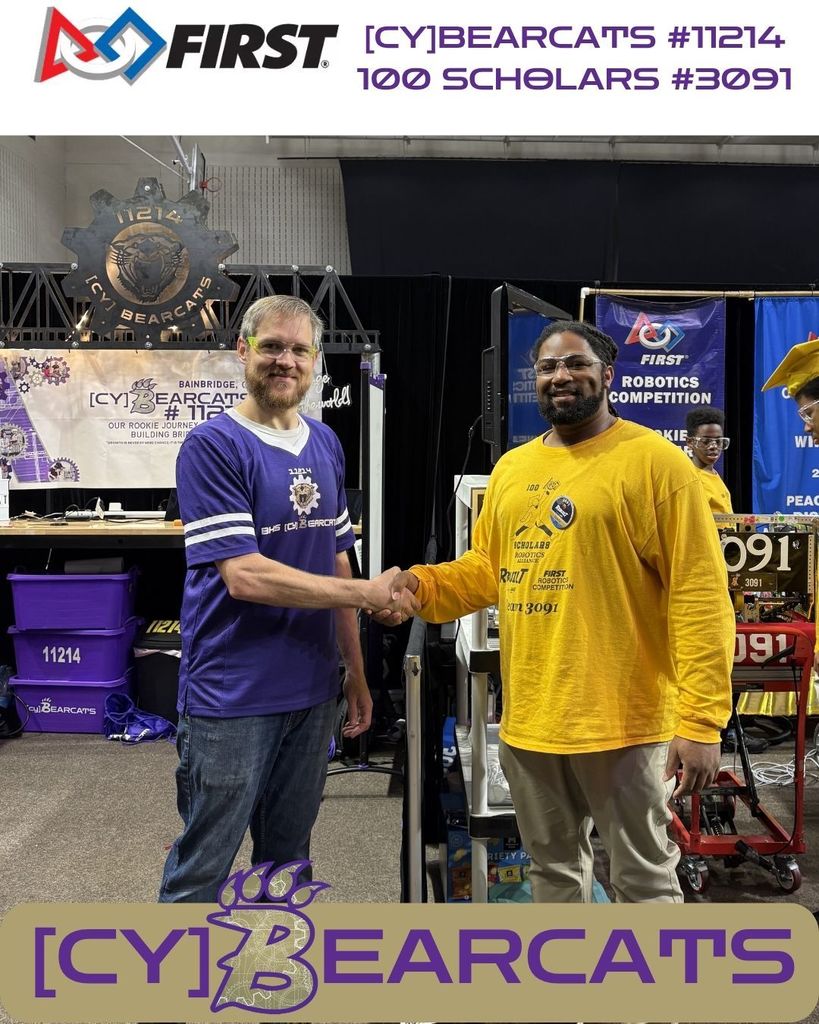 Full Circle moment two fabulous mentors meeting at the FRC State Championships in Macon.