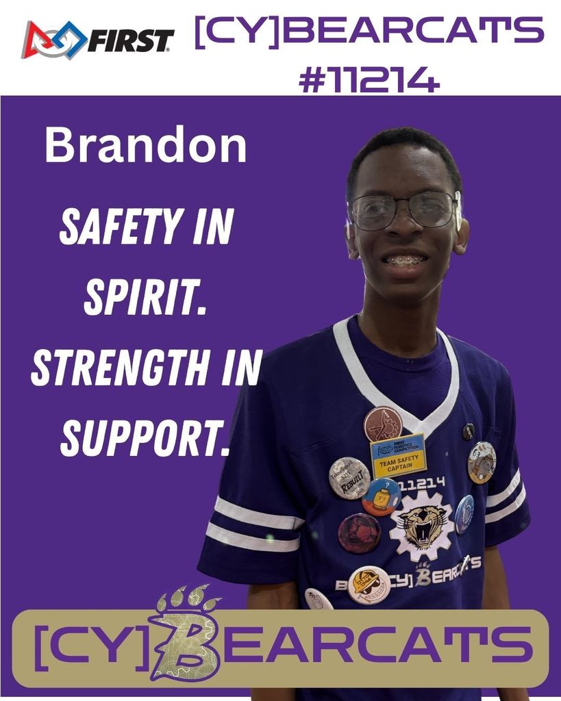 Safety In Spirit. Strength in Spirit This is Brandon our SAFE SPACE on [CY] BEARCATS 11214