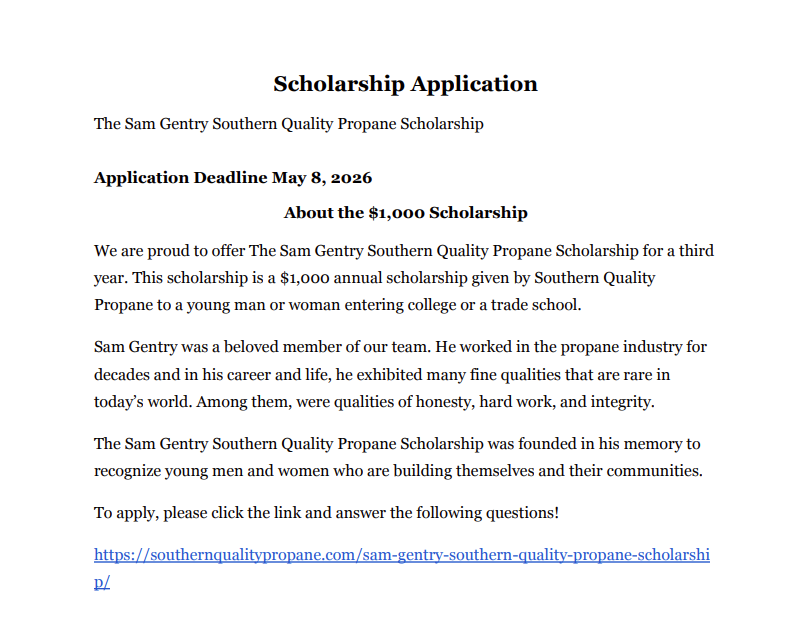 Scholarship Application SQP