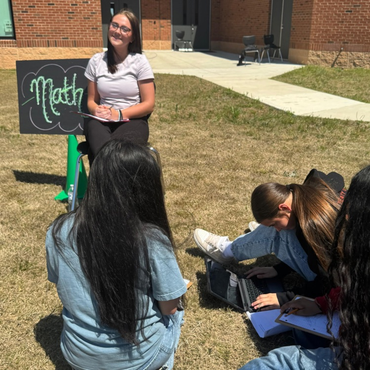 Anchor Club and Key Club members and basketball cheerleaders belped with the BMS Decathlon. 
