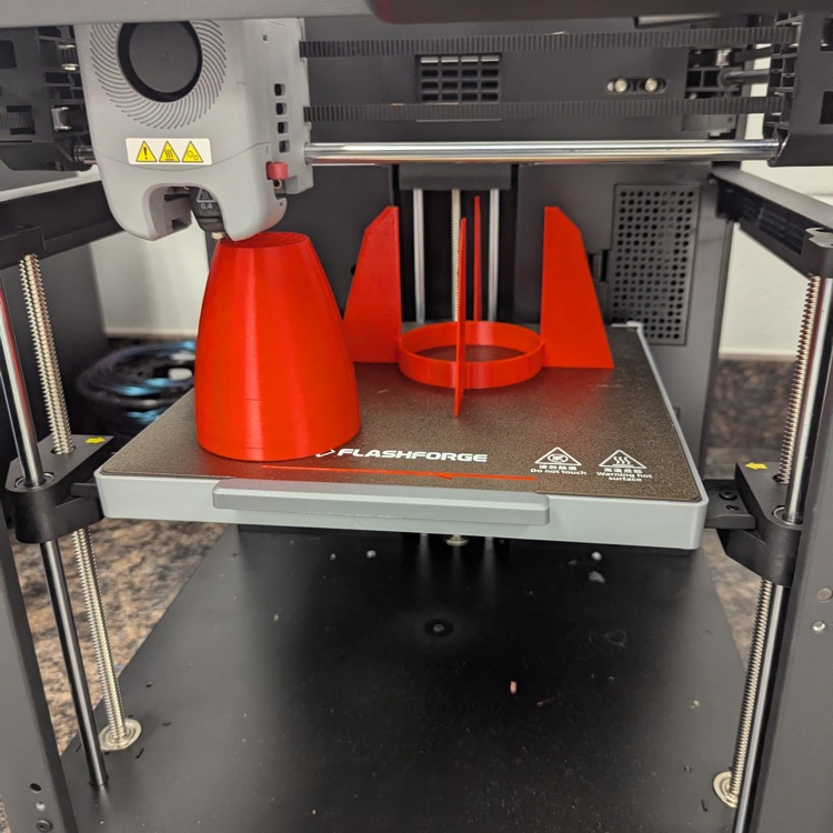 Mr. Kelley’s chemistry students made rockets using 3D printing and then launched them. 