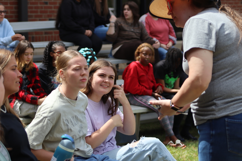 student engage with glass blowing demo at bhs