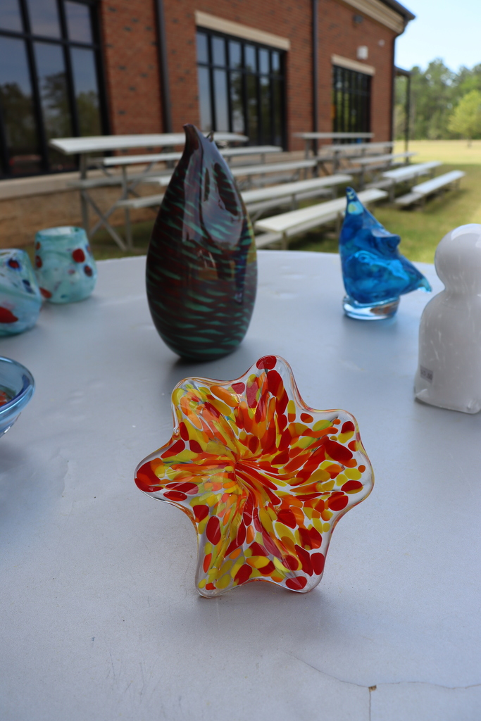 student engage with glass blowing demo at bhs