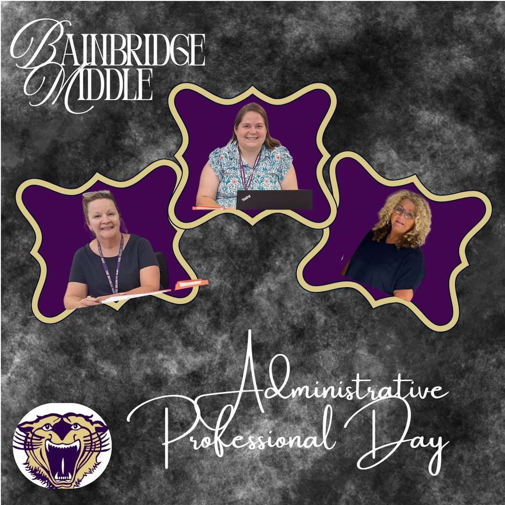 Image of the 3 Administrative Assistants at Bainbridge middle School